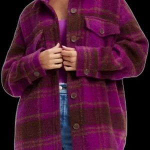 Good American brushed boyfriend shacket